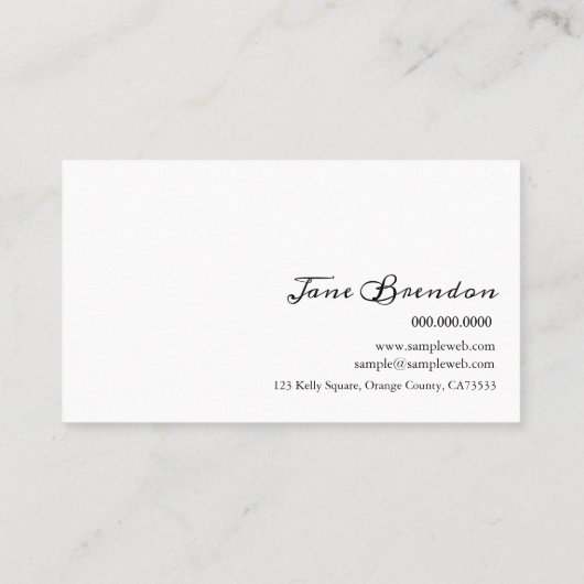 Waterverf Franstalige interieurontwerpfasering Visitekaartje (Achterkant)