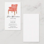 Waterverf Franstalige interieurontwerpfasering Visitekaartje (Voorkant / Achterkant)