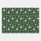 Waterverf Frenchie Snowflake Custom Christmas Inpakpapier Vel (Voorkant 3)