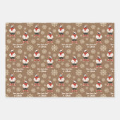 Waterverf Frenchie Snowflake Custom Christmas Inpakpapier Vel (Voorkant 2)