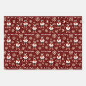 Waterverf Frenchie Snowflake Custom Christmas Inpakpapier Vel (Voorkant)