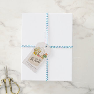 Waterverf Fresh Off the Market Vrijgezellenfeest Cadeaulabel