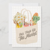 Waterverf Fresh Off the Market Vrijgezellenfeest Kaart (Achterkant)