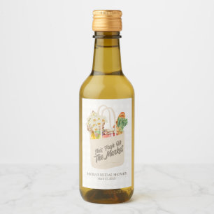 Waterverf Fresh Off the Market Vrijgezellenfeest Wijn Etiket