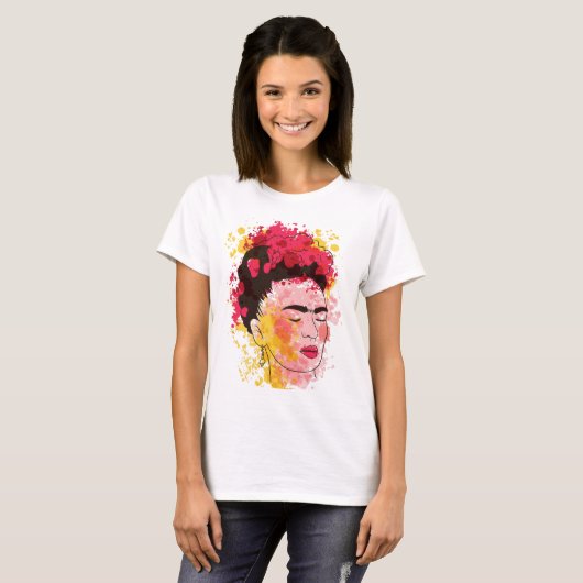Waterverf Frida T-shirt (Voorkant volledig)
