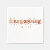 Waterverf Friendsgiving diner servetten (Voorkant)