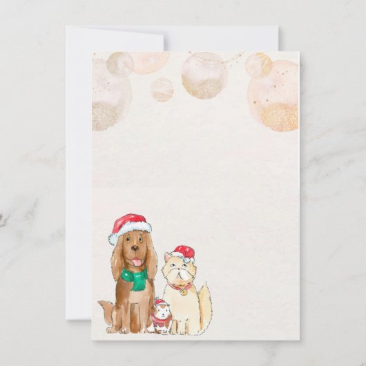 Waterverf Friendsmas - Uitnodiging voor kerstfeest (Achterkant)