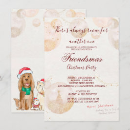 Waterverf Friendsmas - Uitnodiging voor kerstfeest