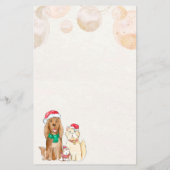 Waterverf Friendsmas - Uitnodiging voor kerstfeest Flyer (Achterkant)