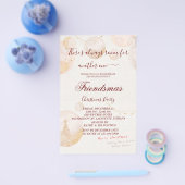 Waterverf Friendsmas - Uitnodiging voor kerstfeest Flyer (Enkel)