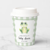 Waterverf Frog Baby shower Papieren Bekers (Voorkant)