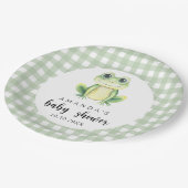 Waterverf Frog Baby shower Papieren Bordje (Gekanteld)