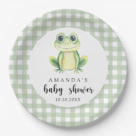 Waterverf Frog Baby shower Papieren Bordje