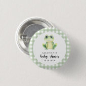 Waterverf Frog Baby shower Ronde Button 3,2 Cm (Voorkant /achterkant)