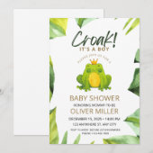 Waterverf Frog Baby shower Uitnodiging (Voorkant / Achterkant)