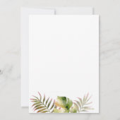 Waterverf fronds repetitie diner kaart (Achterkant)