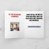 Waterverf Front of New Home Gefeliciteerd Kaart (Binnen)