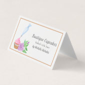 Waterverf Frosting Cupcake Bakery, Gedetailleerd Visitekaartje (Voorkant)