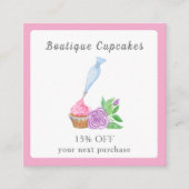 Waterverf Frosting Cupcake Bakkerij, Catering Kortingskaartje (Voorkant)