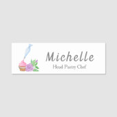 Waterverf Frosting Cupcake Bakkerij, Catering Naamplaatje (Voorkant)