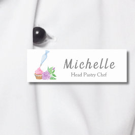 Waterverf Frosting Cupcake Bakkerij, Catering Naamplaatje