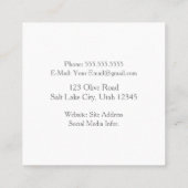 Waterverf Frosting Cupcake Bakkerij, Catering Vierkante Visitekaartje (Achterkant)