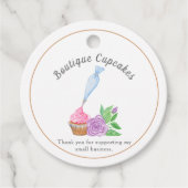 Waterverf Frosting Cupcake Bedankt voor de steun Bedankjes Labels (Voorkant)