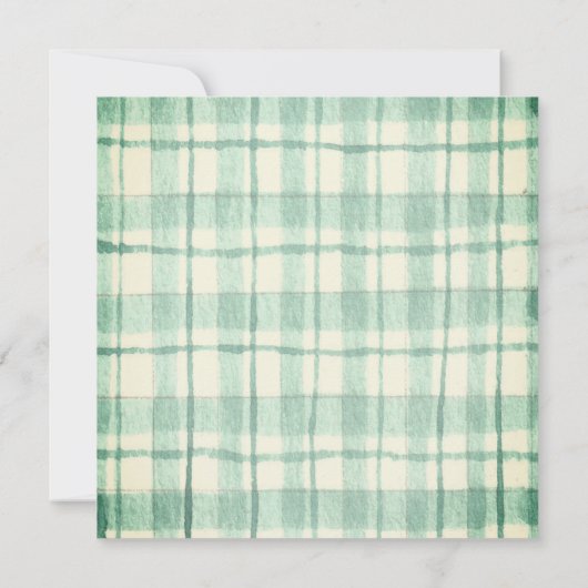 Waterverf Fruit Berry Plaid Sweet Baby shower Kaart (Achterkant)