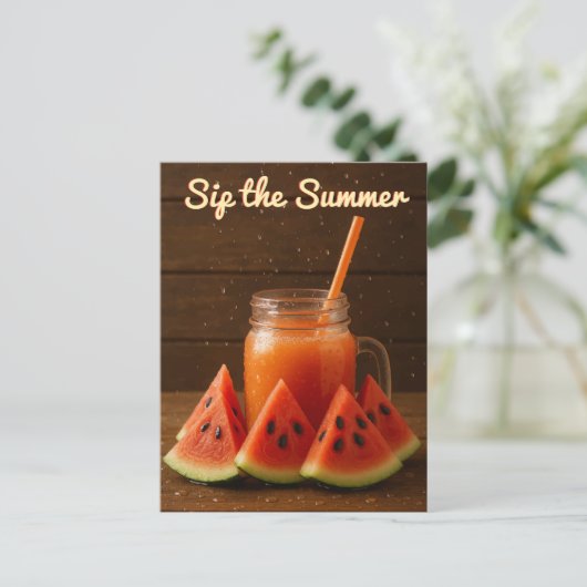 Waterverf Fruit Design – Blank Back Sjabloon Briefkaart (Staand voorkant)