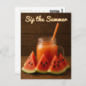 Waterverf Fruit Design – Blank Back Sjabloon Briefkaart (Voorkant / Achterkant)