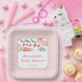 Waterverf Fruit Groentetuin Meisje Baby shower Papieren Bordje (Feest)