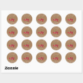 Waterverf Fruit Keukenlabel Kersenjam Ronde Sticker (Vel)