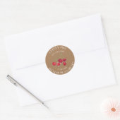 Waterverf Fruit Keukenlabel Kersenjam Ronde Sticker (Envelop)