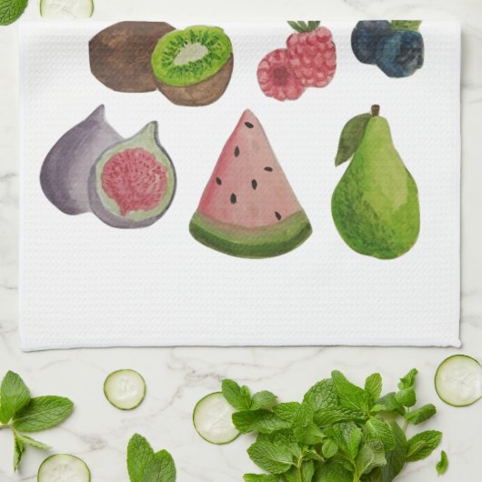 Waterverf Fruit Kitchen Towel Theedoek (Gevouwen)