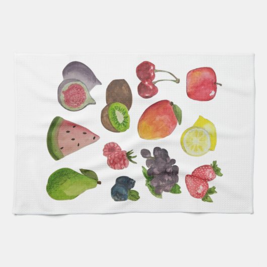 Waterverf Fruit Kitchen Towel Theedoek (Horizontaal)