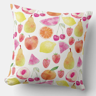 Waterverf Fruit Kunst Kussen