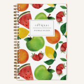 Waterverf Fruit Personalized Journal Notitieboek (Voorkant)