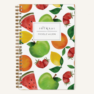 Waterverf Fruit Personalized Journal Notitieboek