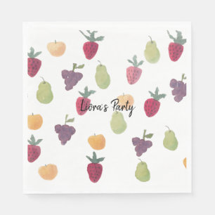  Waterverf Fruit Servet 