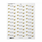 Waterverf Fruit Sinaasappel Retour Adres Label (Full Sheet)