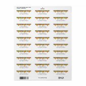 Waterverf Fruit Sinaasappel Retour Adres Label (Full Sheet)