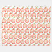 Waterverf fruitappel fleece deken (Voorkant (Horizontaal))