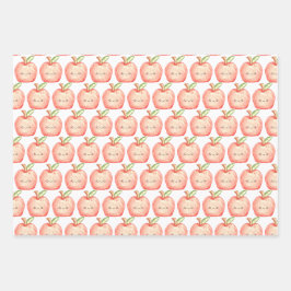 Waterverf fruitappel inpakpapier vel