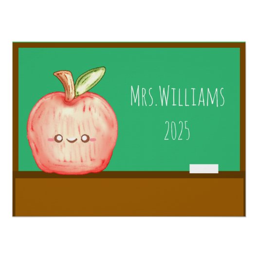 Waterverf fruitappel perfect poster (Voorkant)