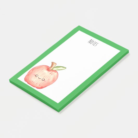 Waterverf fruitappel post-it® notes (Schuin)