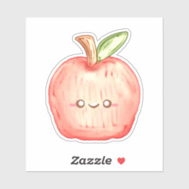 Waterverf fruitappel sticker