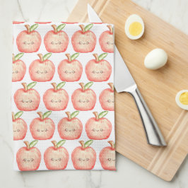 Waterverf fruitappel theedoek