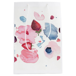 Waterverf Fruitcadeautas Medium Cadeauzakje