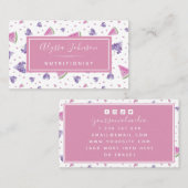 Waterverf fruitdruiven en watermeloensdiëticien visitekaartje (Voorkant / Achterkant)