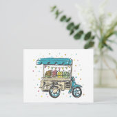 Waterverf fruitkar briefkaart (Staand voorkant)